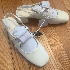 AE Vegan Patent Leather Mary Jane Sandals